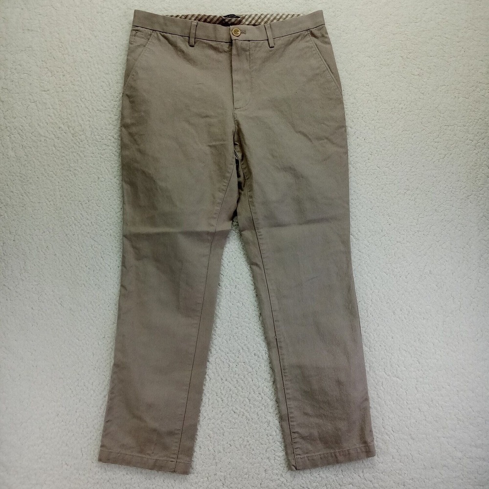 Banana Republic Kentfield Pant Mens 33x30 Beige Khaki Cotton Straight